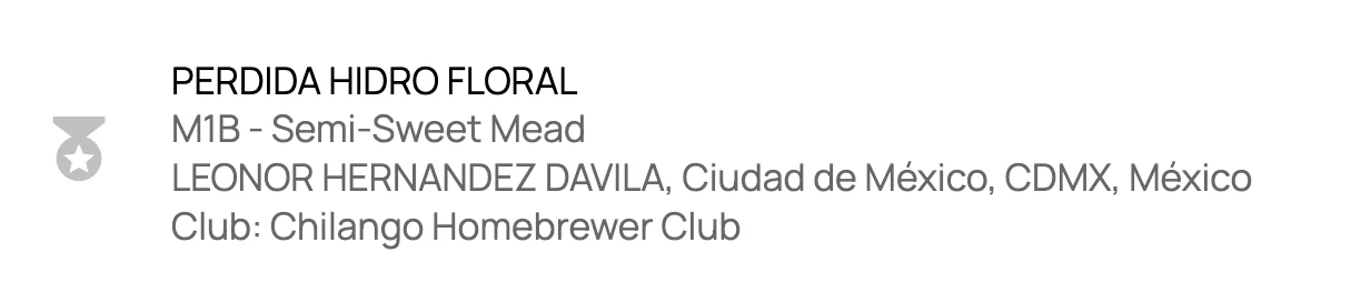 Copa Hidromiel 2025 Plata